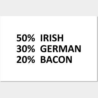 20% Bacon T-Shirt - Funny - Black Lettering Posters and Art